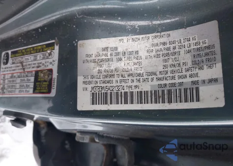 2010 Mazda Cx-9 Touring from USA, damaged, VIN JM3TB3MV5A0213274